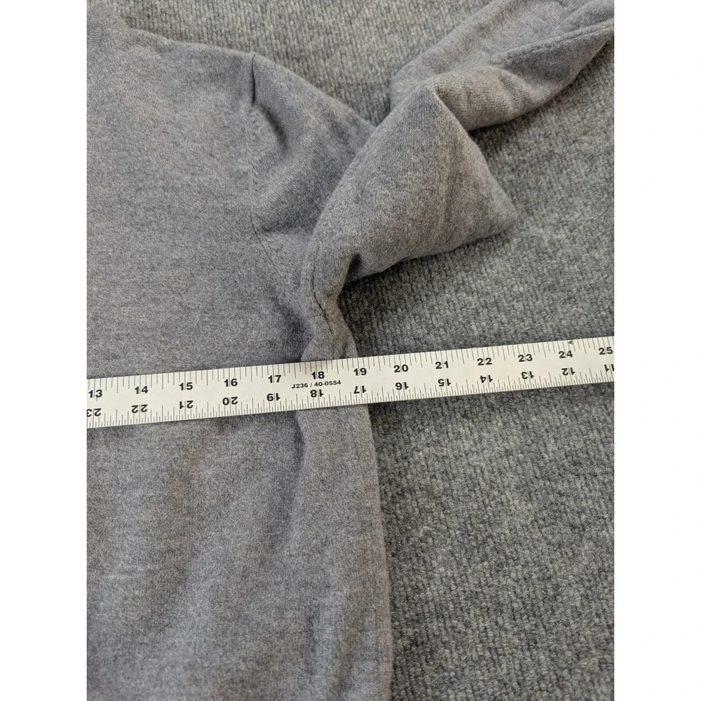 Brooks Brothers Sweater Mens Large Merino Wool Grey V-Neck  346